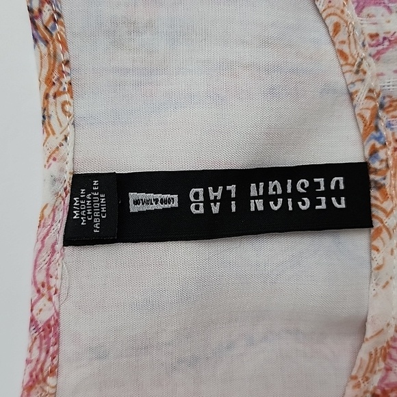 Design Lab Lord & Taylor Sleeveless Maxi Dress Pastel Multi Print Tassles Size M - Picture 10 of 14